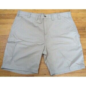 Carhartt Relaxed Fit Rugged Flex Men's Work Shorts Tan Size 46 X 10 EUC